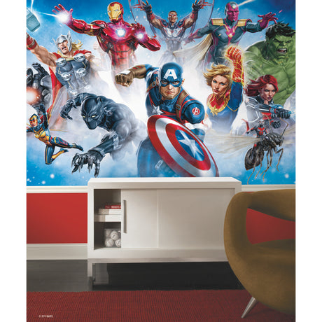 York RMK11411M Avenger Gallery Art Blue Peel & Stick Wall Mural