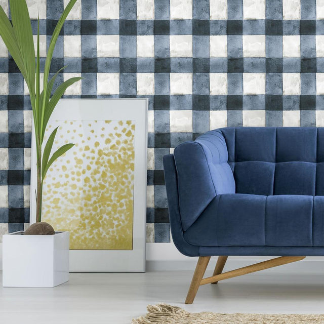 RoomMates RMK11451WP Buffalo Plaid Peel and Stick Wallpaper - Eade's Wallpaper