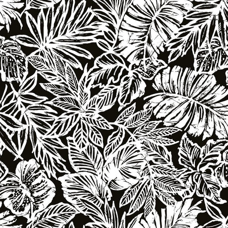 RoomMates RMK11439WP Batik Tropical Leaf Peel and Stick Wallpaper - Eade's Wallpaper