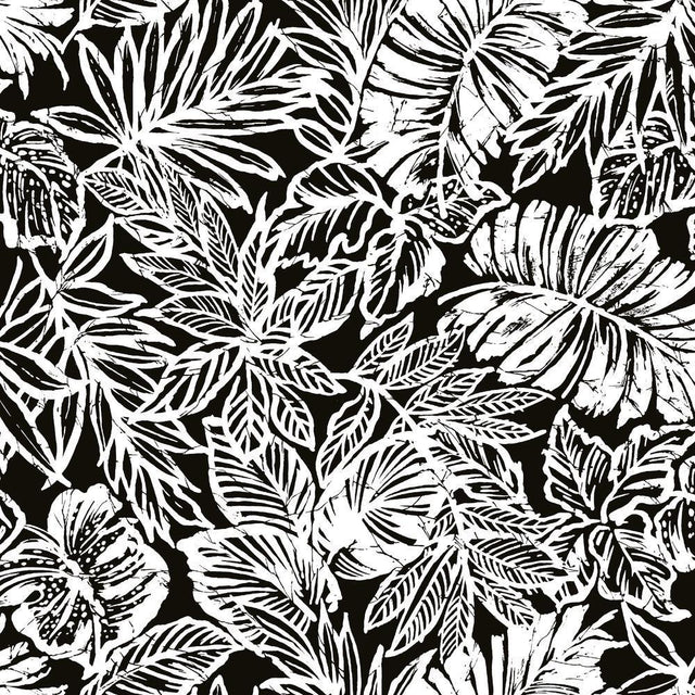 RoomMates RMK11439WP Batik Tropical Leaf Peel and Stick Wallpaper - Eade's Wallpaper