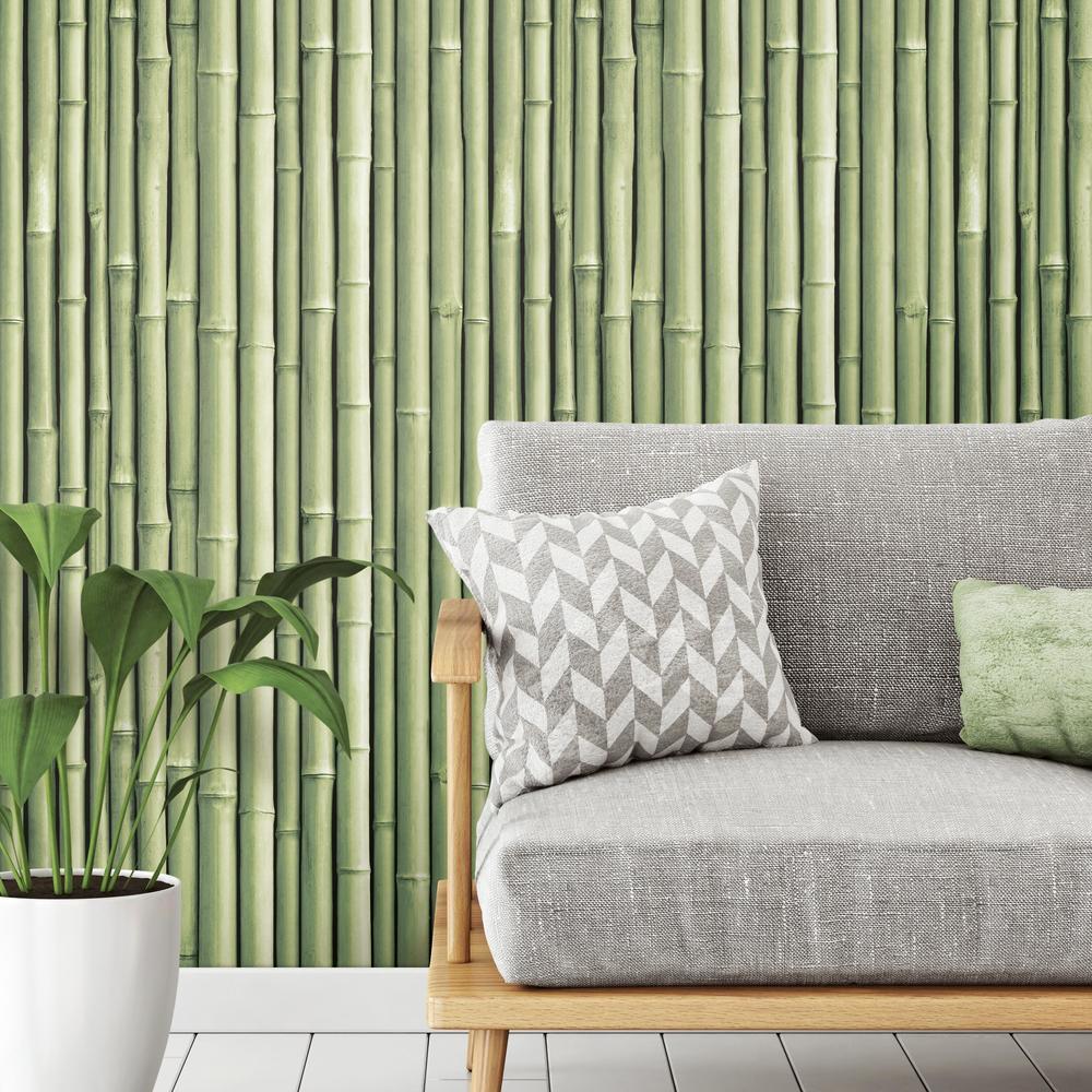 RoomMates RMK11434WP Bamboo Peel and Stick Wallpaper - Eade's Wallpaper