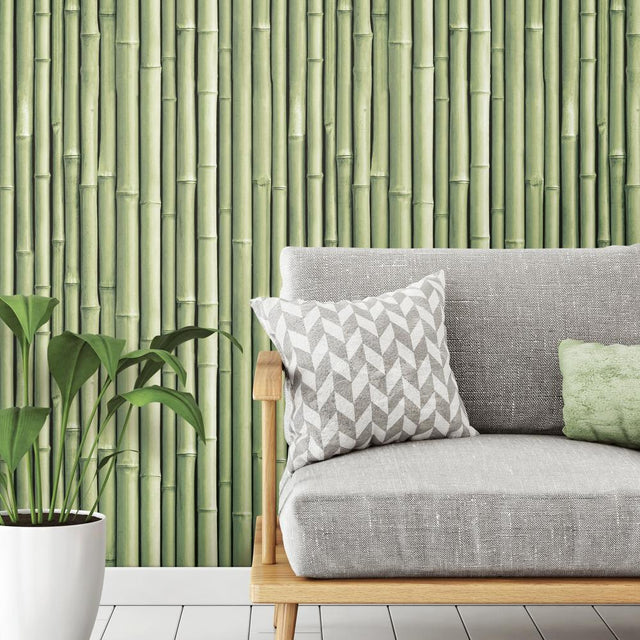 RoomMates RMK11434WP Bamboo Peel and Stick Wallpaper - Eade's Wallpaper