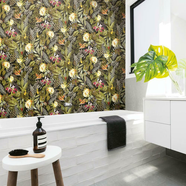 RoomMates RMK11469WP Tropical Flowers Peel and Stick Wallpaper - Eade's Wallpaper