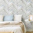 RoomMates RMK11454WP Herringbone Wood Boards Peel and Stick Wallpaper - Eade's Wallpaper