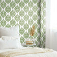 RoomMates RMK11512WP Hygge Fern Damask Peel and Stick Wallpaper - Eade's Wallpaper