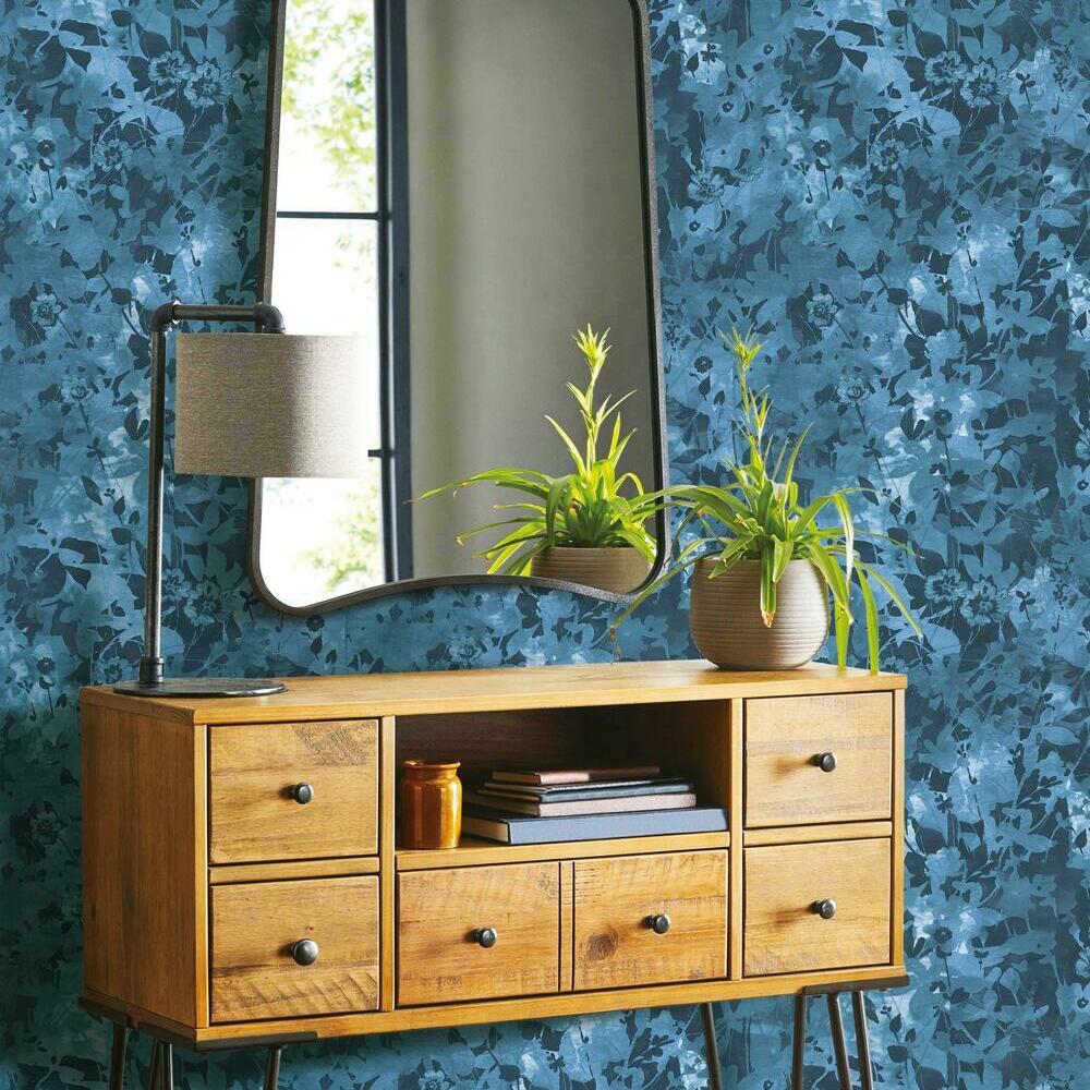 RoomMates RMK11564RL Wildflower Shadows Peel and Stick Wallpaper - Eade's Wallpaper