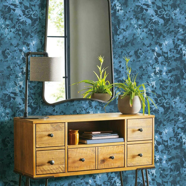 RoomMates RMK11564RL Wildflower Shadows Peel and Stick Wallpaper - Eade's Wallpaper
