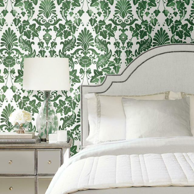 RoomMates RMK11599RL Vine Damask Peel and Stick Wallpaper - Eade's Wallpaper