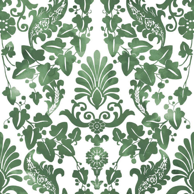 RoomMates RMK11596RL Vine Damask Peel and Stick Wallpaper - Eade's Wallpaper