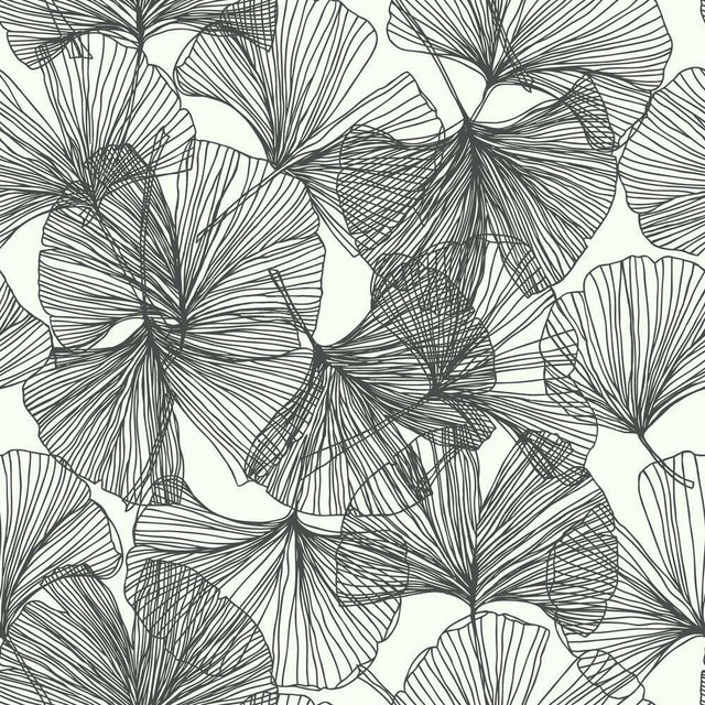 RoomMates RMK11601WP Ginkgo Leaves Peel and Stick Wallpaper - Eade's Wallpaper