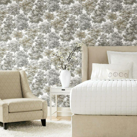 RoomMates RMK11615WP Old World Trees Peel and Stick Wallpaper - Eade's Wallpaper