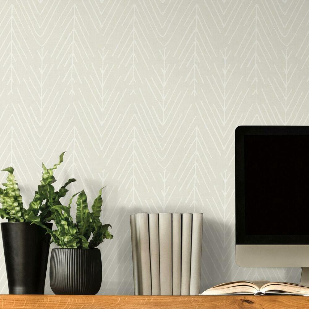 RoomMates RMK11674WP Twig Hygge Herringbone Peel and Stick Wallpaper - Eade's Wallpaper
