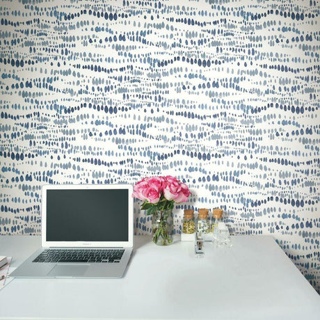 RoomMates RMK11760RL Dotted Line Peel and Stick Wallpaper - Eade's Wallpaper