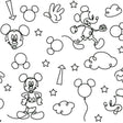 RoomMates RMK11776RL Disney Mickey Mouse Line Art Peel and Stick Wallpaper - Eade's Wallpaper