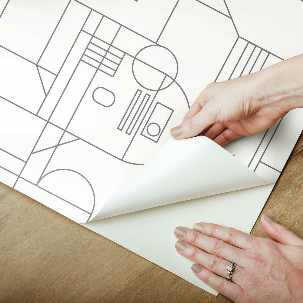 RoomMates RMK11785RL Star Wars R2D2 Geometric Peel and Stick Wallpaper - Eade's Wallpaper