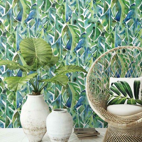 RoomMates RMK11813WP CatCoq Philodendron Peel and Stick Wallpaper - Eade's Wallpaper