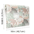 RoomMates RMK11913WP Retro Tropical Leaves Peel and Stick Wallpaper - Eade's Wallpaper