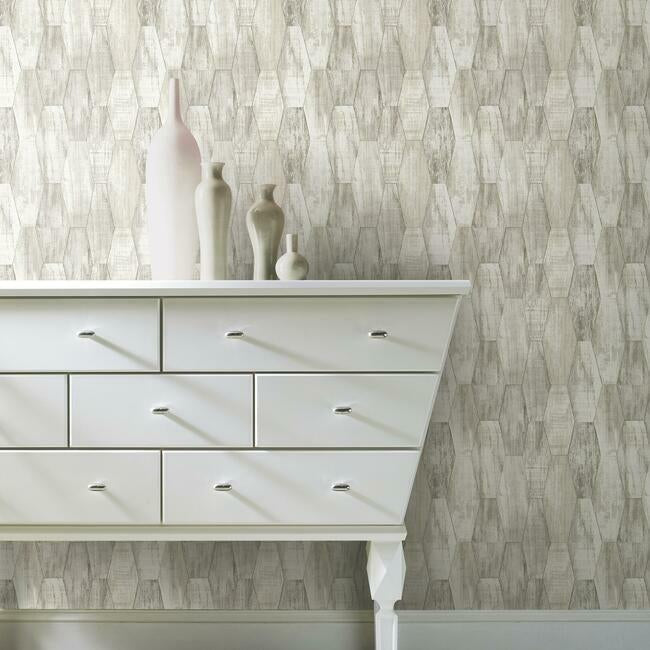 RoomMates RMK11851RL Wood Hexagon Tile Peel & Stick Wallpaper - Eade's Wallpaper