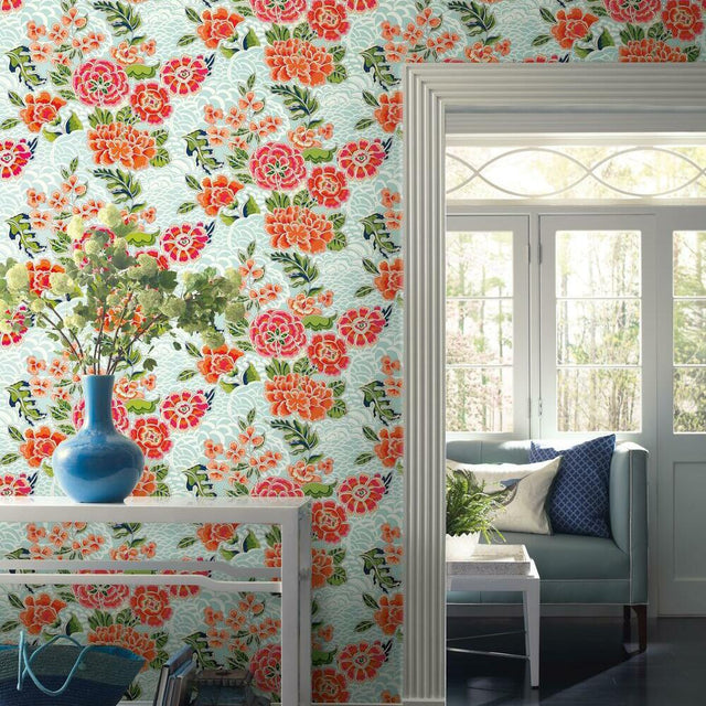 RoomMates RMK11856RL Waverly Zen Garden Peel and Stick Wallpaper - Eade's Wallpaper