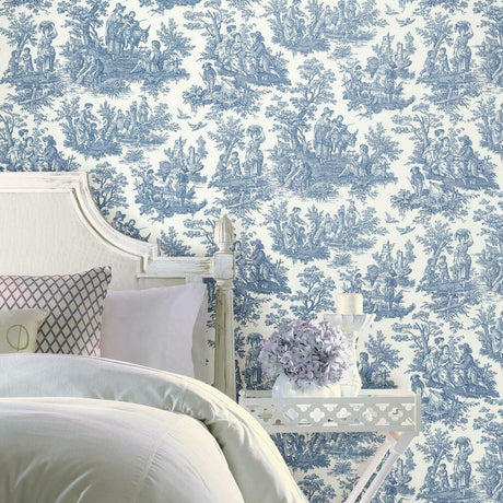 RoomMates RMK11869WP Waverly Country Life Toile Peel and Stick Wallpaper - Eade's Wallpaper