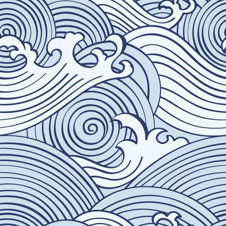 RoomMates RMK11902RL Asian Waves Peel & Stick Wallpaper - Eade's Wallpaper