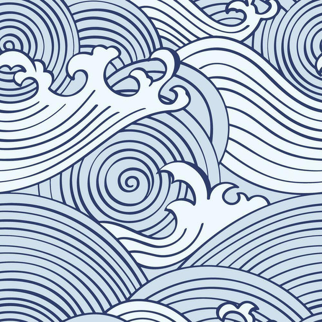 RoomMates RMK11902RL Asian Waves Peel & Stick Wallpaper - Eade's Wallpaper