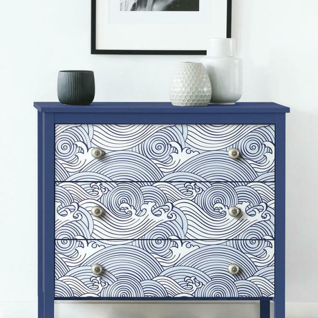 RoomMates RMK11900RL Asian Waves Peel & Stick Wallpaper - Eade's Wallpaper