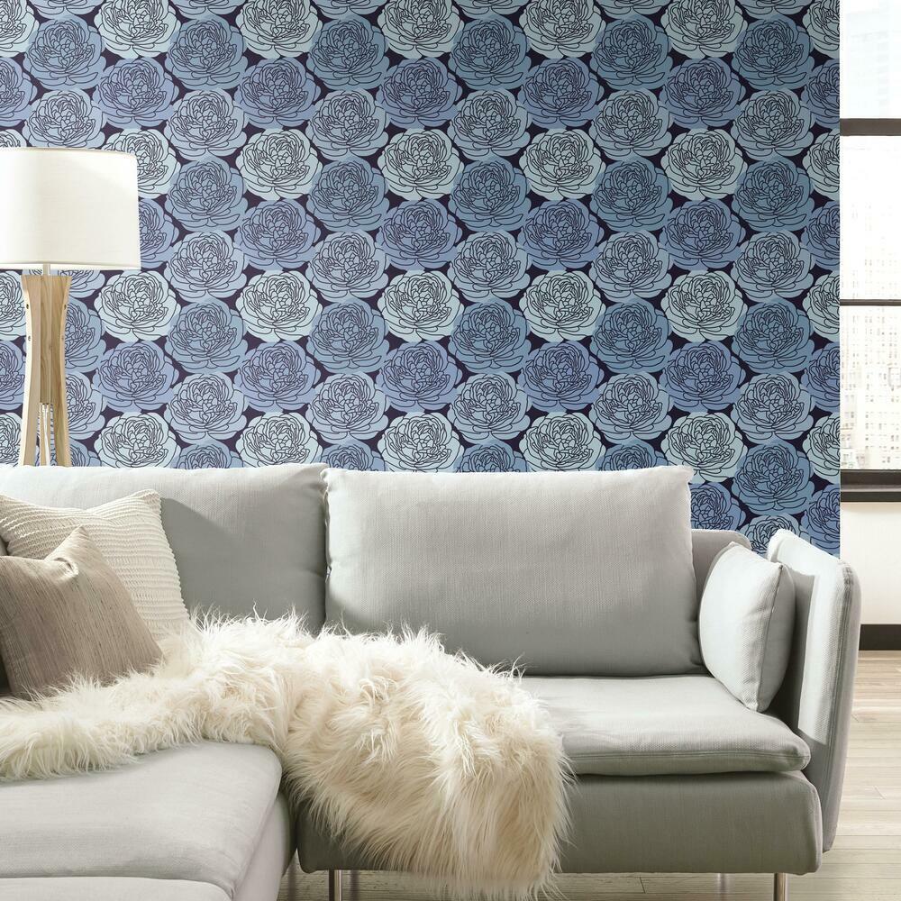 RoomMates RMK11960RL Bed of Roses Peel & Stick Wallpaper - Eade's Wallpaper