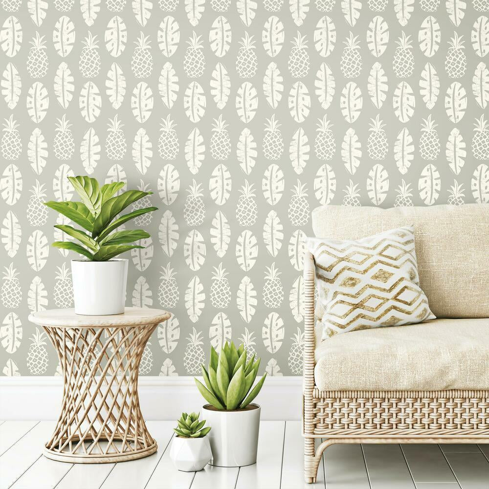 RoomMates RMK11982RL Pineapple Block Print Peel and Stick Wallpaper - Eade's Wallpaper
