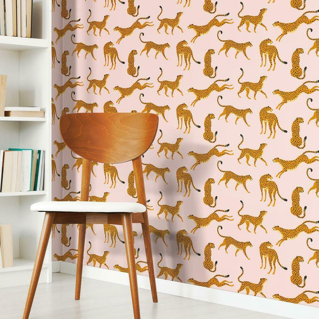 RoomMates RMK11986RL Cheetah Cheetah Peel & Stick Wallpaper - Eade's Wallpaper