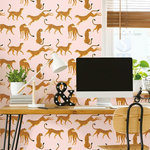 RoomMates RMK11985RL Cheetah Cheetah Peel & Stick Wallpaper - Eade's Wallpaper