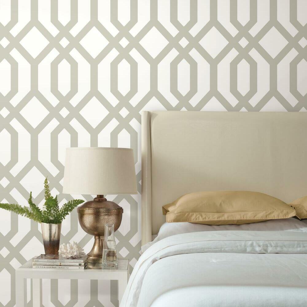 RoomMates RMK12014WP Gazebo Lattice Peel and Stick Wallpaper - Eade's Wallpaper