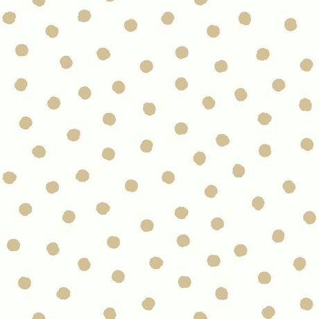 RoomMates RMK3524WP Small Gold Dot Peel and Stick Wallpaper - Eade's Wallpaper