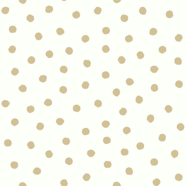 RoomMates RMK3524WP Small Gold Dot Peel and Stick Wallpaper - Eade's Wallpaper
