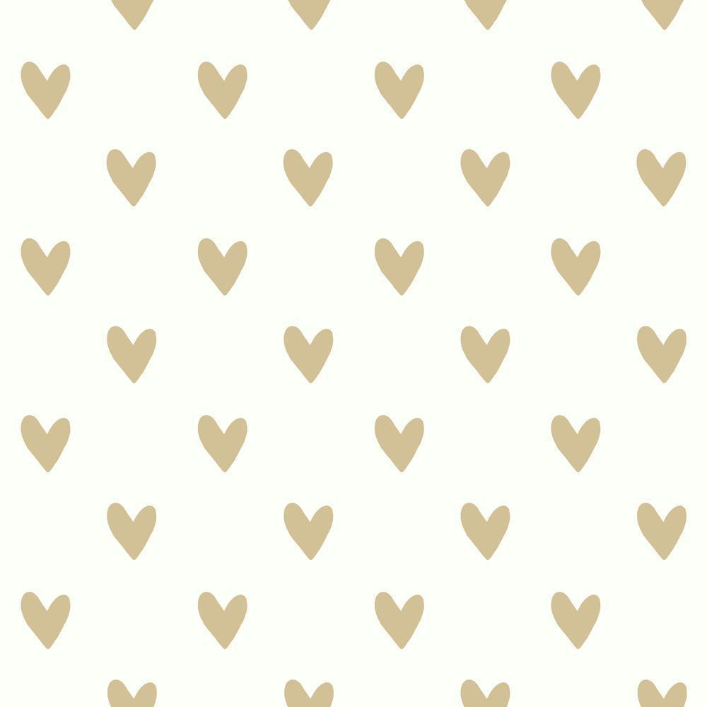 RoomMates RMK3525WP Heart Peel and Stick Wallpaper - Eade's Wallpaper