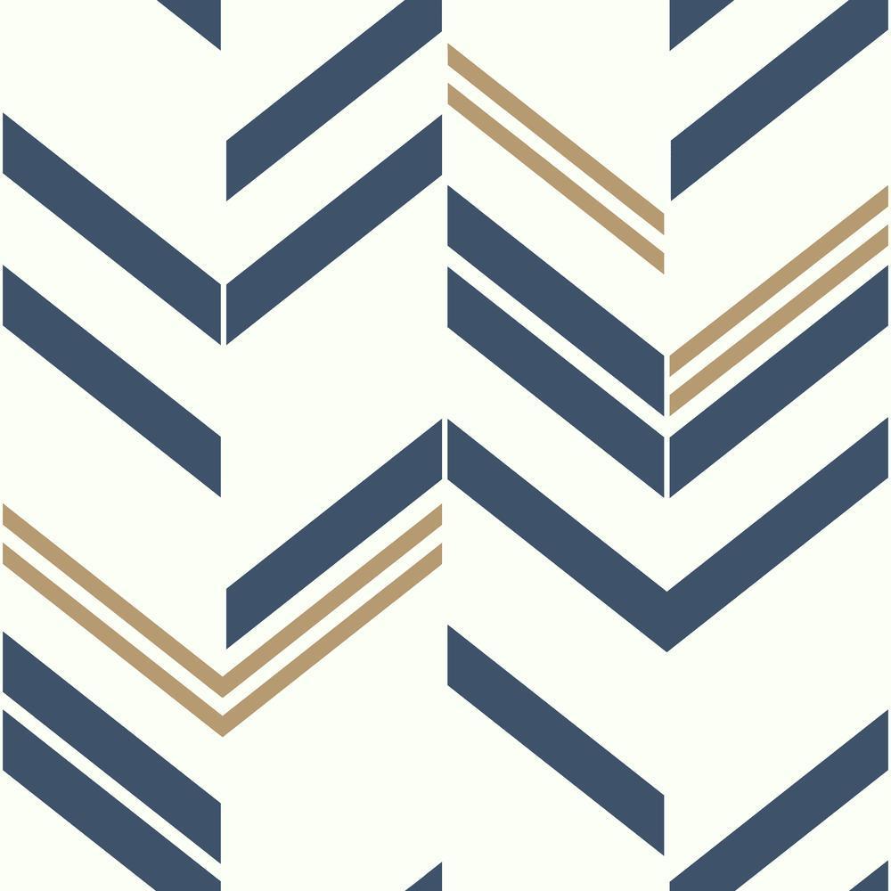 RoomMates RMK9002WP Chevron Stripe Peel and Stick Wallpaper - Eade's Wallpaper
