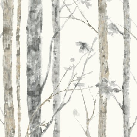 RoomMates RMK9047WP Birch Trees Peel and Stick Wallpaper - Eade's Wallpaper