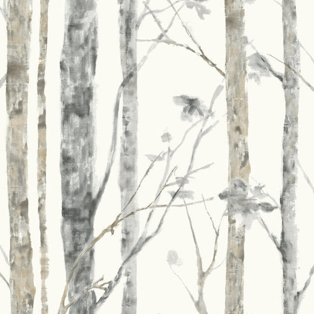 RoomMates RMK9047WP Birch Trees Peel and Stick Wallpaper - Eade's Wallpaper