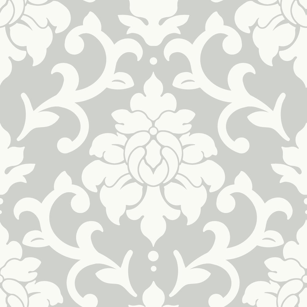 RoomMates RMK9114WP Damask Peel And Stick Wallpaper - Eade's Wallpaper
