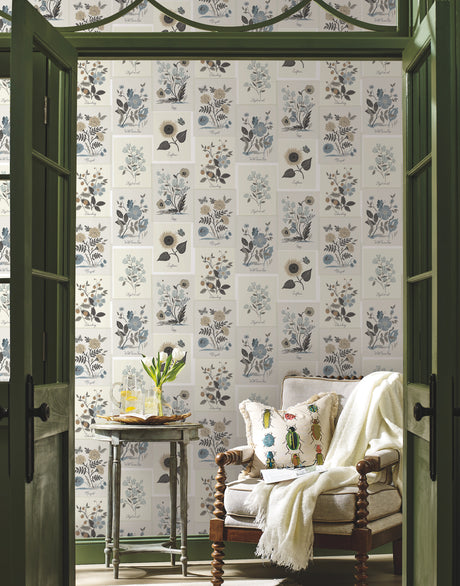 York RP7336 Botanical Prints Beige & Black Wallpaper