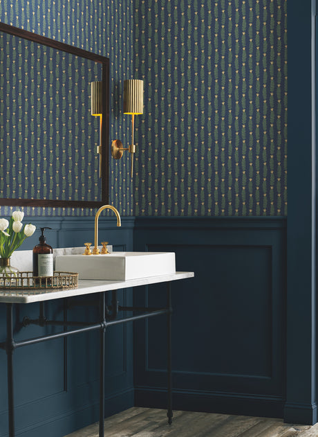 York RP7342 Eden Blue & Green Wallpaper