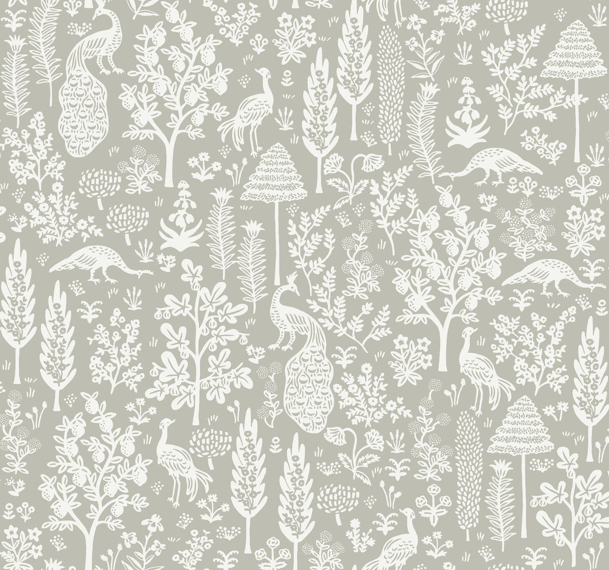 York RP7369 Menagerie Toile Black Wallpaper