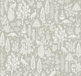 York RP7369 Menagerie Toile Black Wallpaper