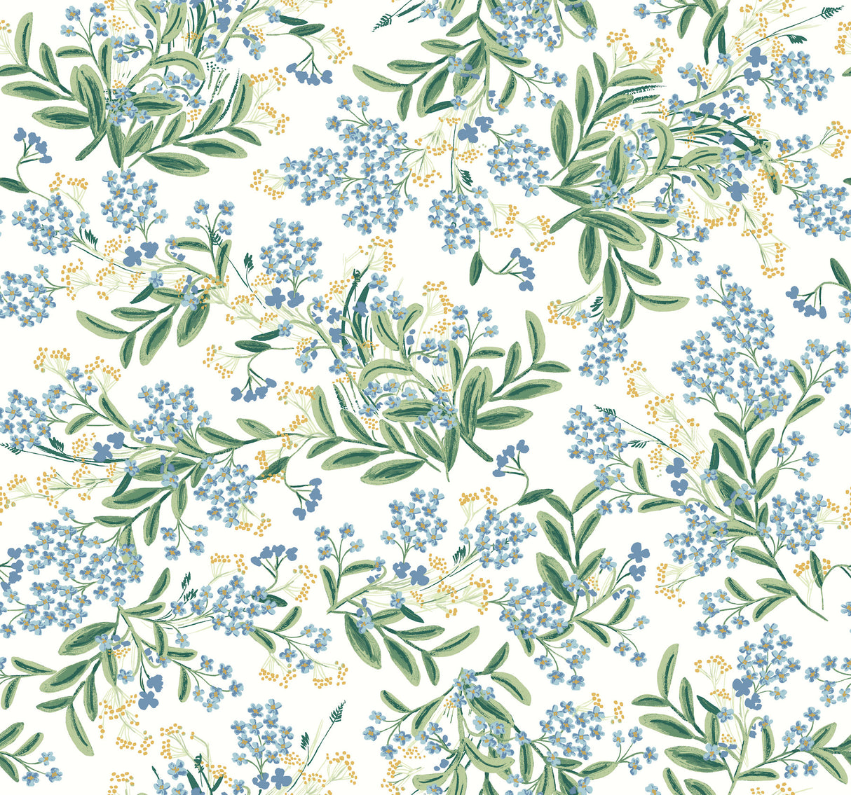 York RP7382 Cornflower White & Green Wallpaper