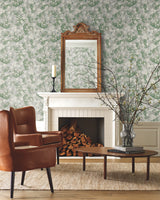 York RP7383 Cornflower Grey & Green Wallpaper