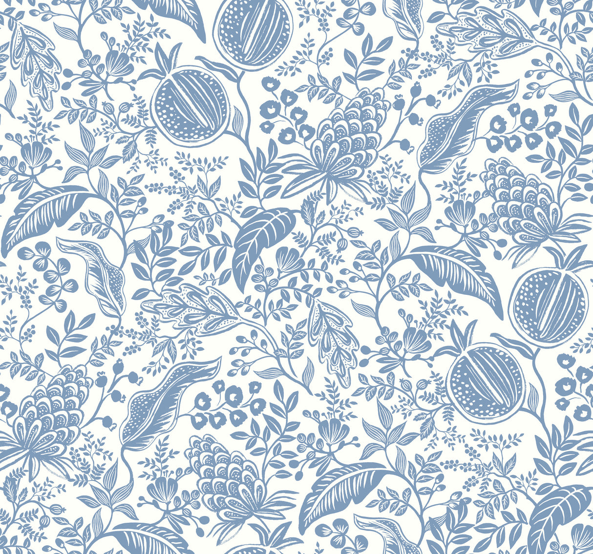 York RP7390 Pomegranate White & Blue Wallpaper