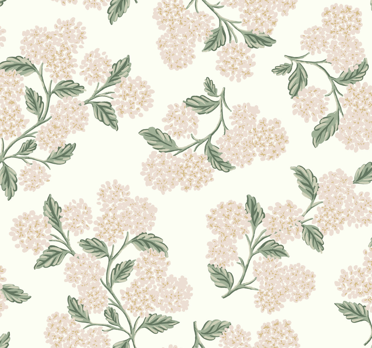 York RP7393 Hydrangea Beige & Pink Wallpaper