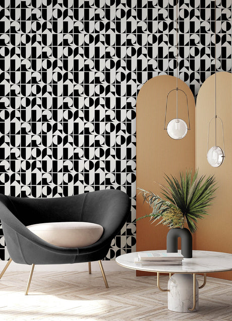 RuPaul RPS6139 RuDeco Black Peel & Stick Wallpaper