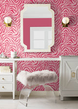 RuPaul RPS6143 RuZebra Pink & Red Peel & Stick Wallpaper