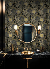 RuPaul RPS6146 RuJardin Black Peel & Stick Wallpaper